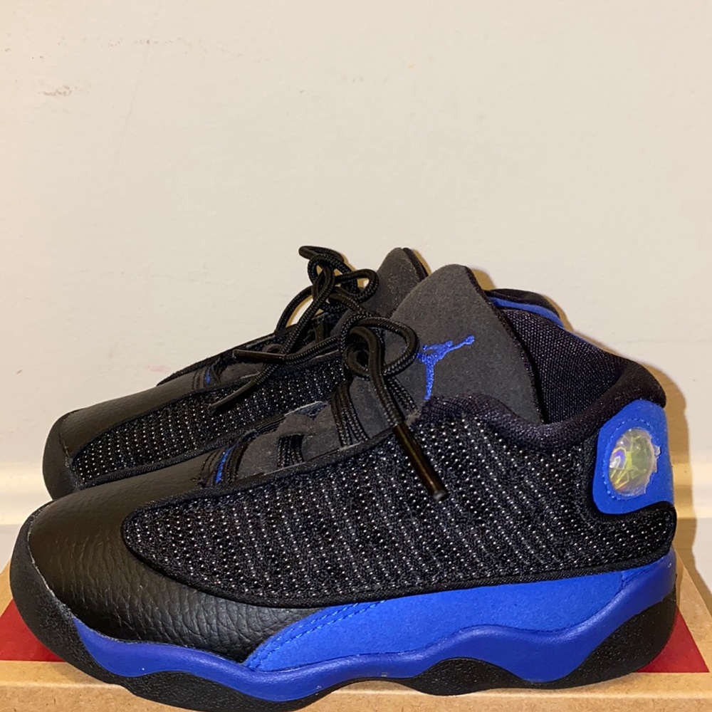 Toddler Jordan 13s Blue and Black size 9